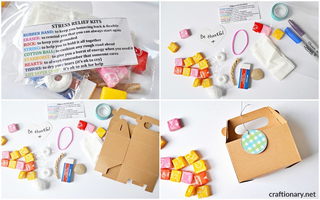 DIY Stress Relief Gifts - Stress Relief kits with printable